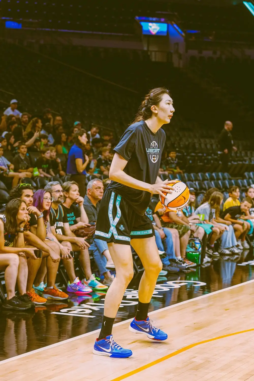 Han Xu of the New York Liberty at Barclays Center