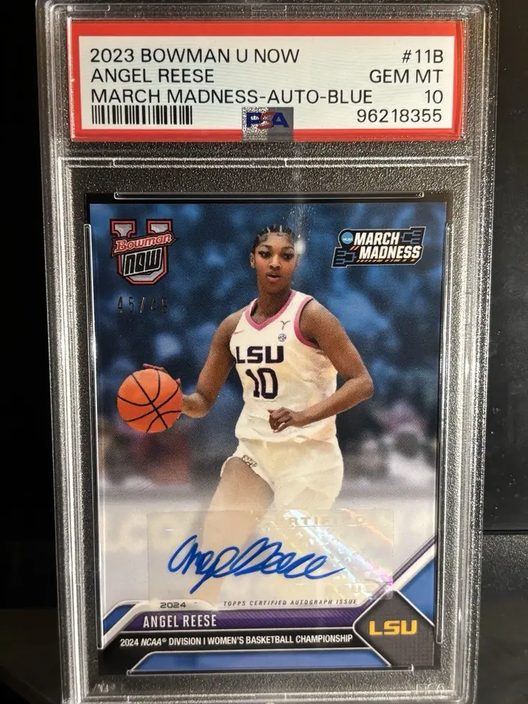 2023 Bowman U Now March Madness Autographs #11B Blue slab