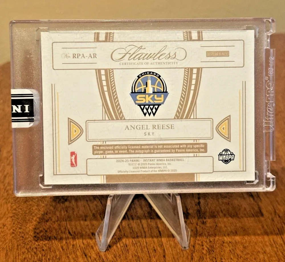 2024-25 Panini Flawless WNBA, Rookie Royalty Patch Autographs #RPA-AR Gold, back of the card