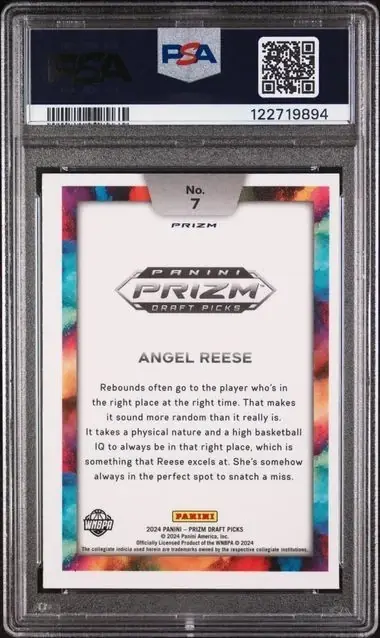 2024 Panini Prizm Draft Picks #7 Color Blast, back of the slab