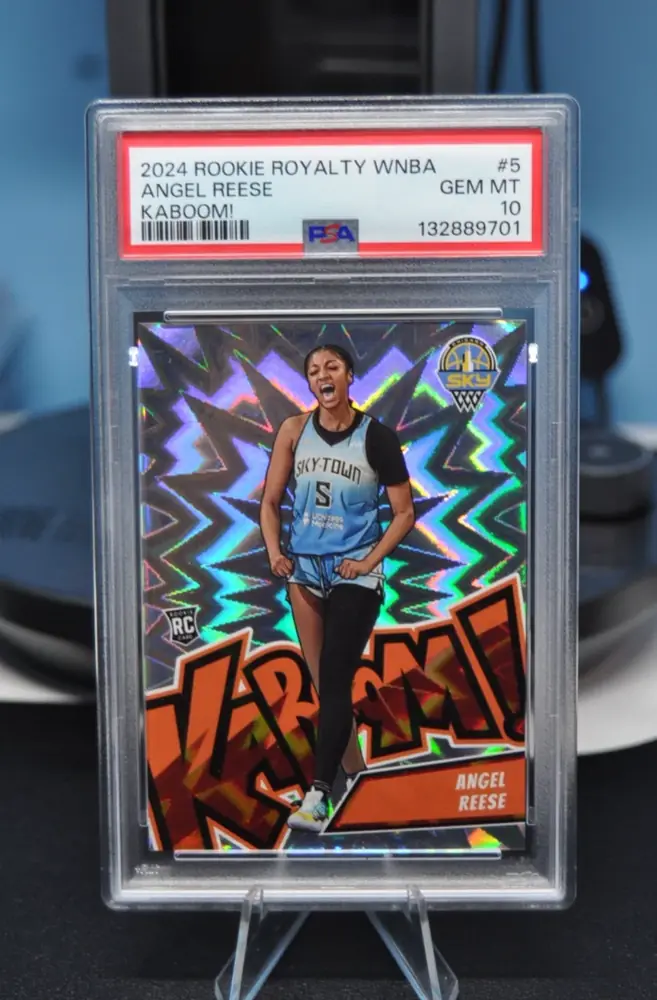 2024 Panini Rookie Royalty WNBA Kaboom Angel Reese PSA 10 slab
