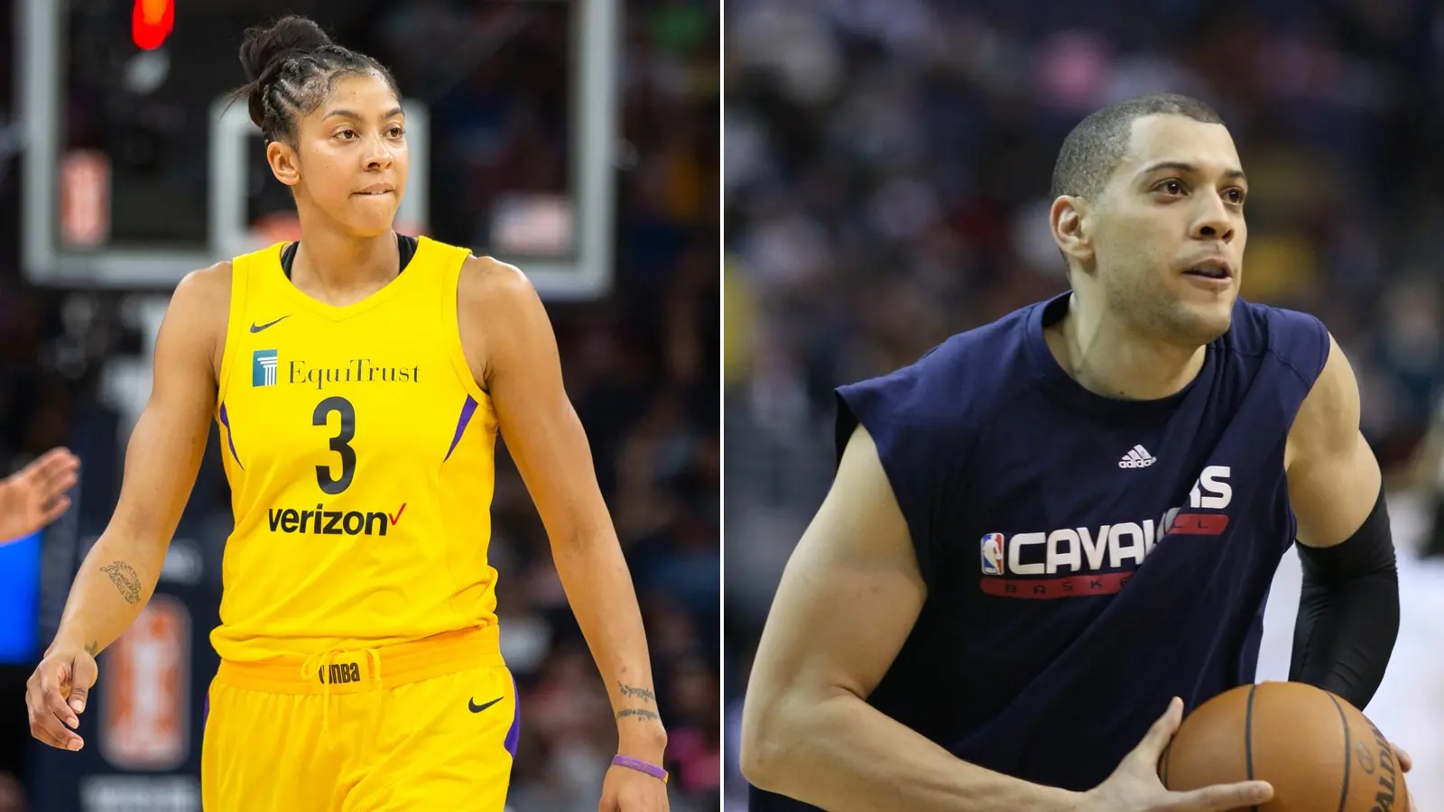 Candace Parker, left, and Anthony Parker