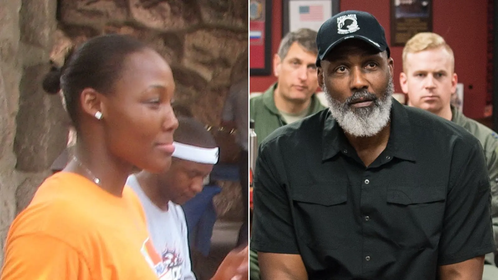 Cheryl Ford, left, and Karl Malone