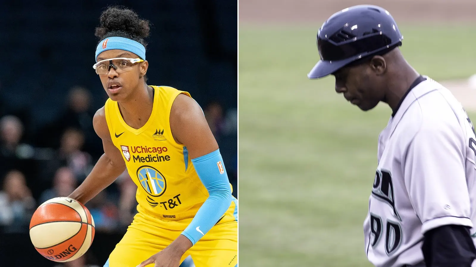 Diamond DeShields, left, and Delino DeShields