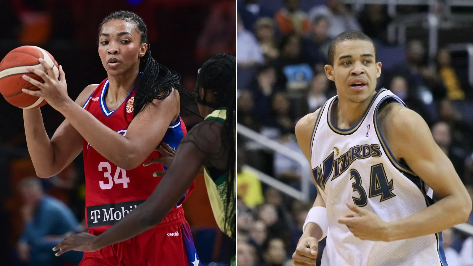 Imani McGee-Stafford, left, and JaVale McGee